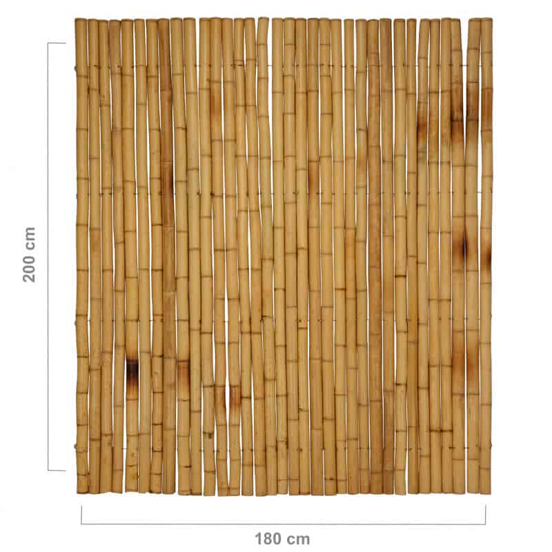 Bamboemat Halfrond Naturel 180 x 200 cm
